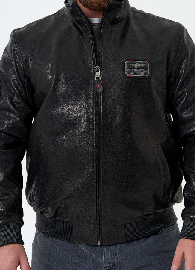 Мужская куртка бомбер из натуральной кожи модель № 32865 универмаг малина