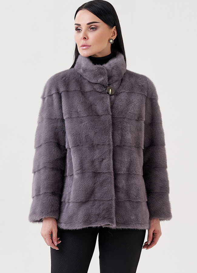 Шуба из норки  модель № 25894 универмаг малина