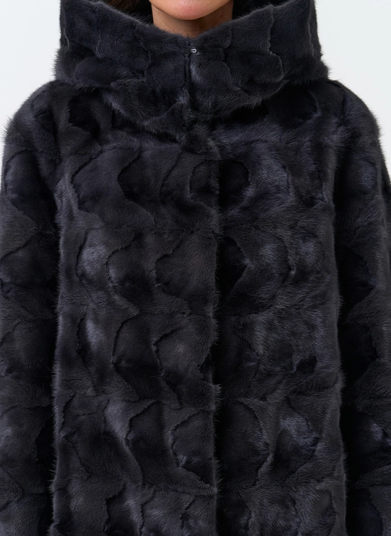 Шуба из меха норки фото