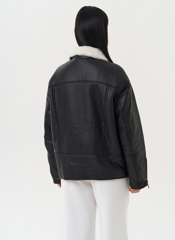 Натуральная дубленка оверсайз