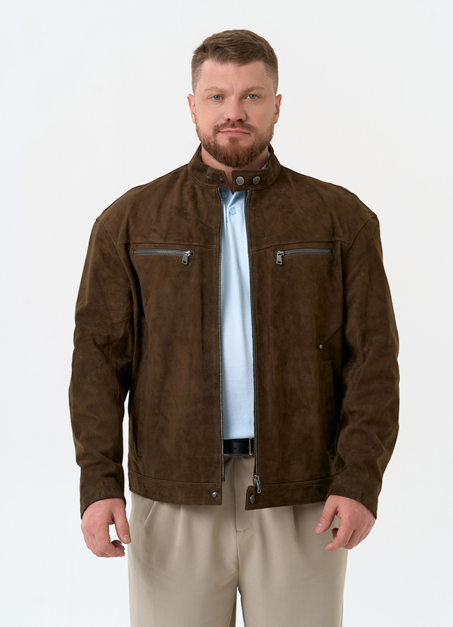 Мужская куртка из натуральной замши модель № 32710 универмаг малина