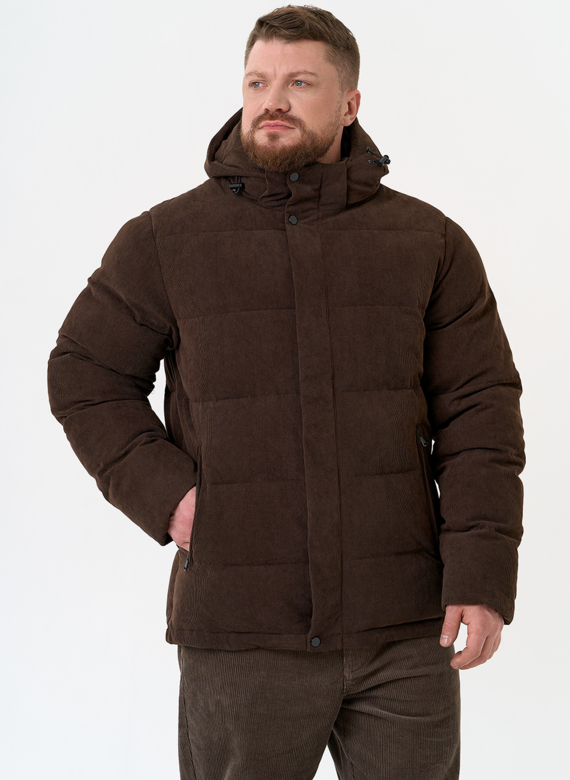 Мужской вельветовый пуховик