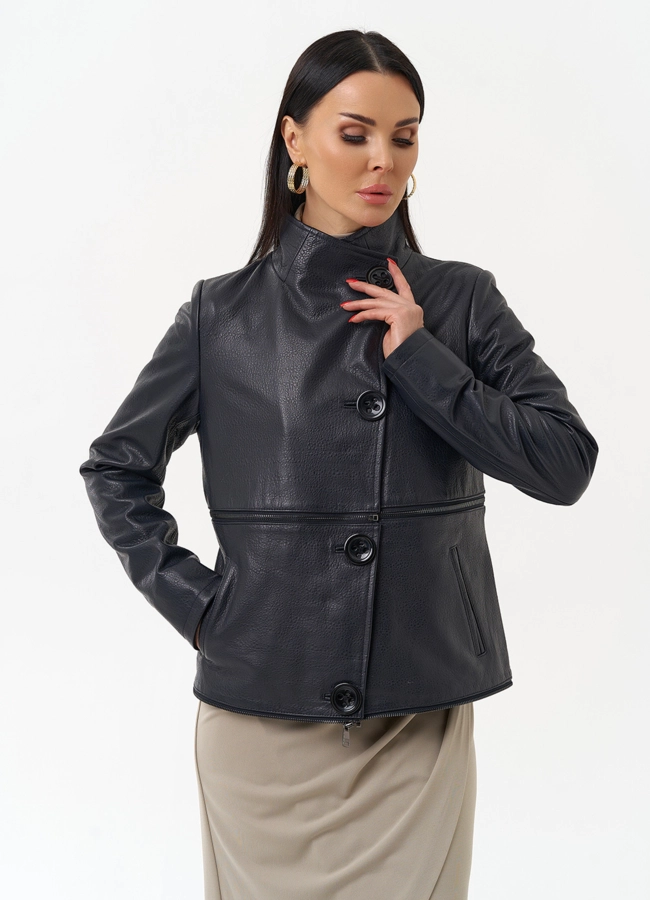 Плащ трансформер из натуральной кожи модель № 22453 универмаг малина