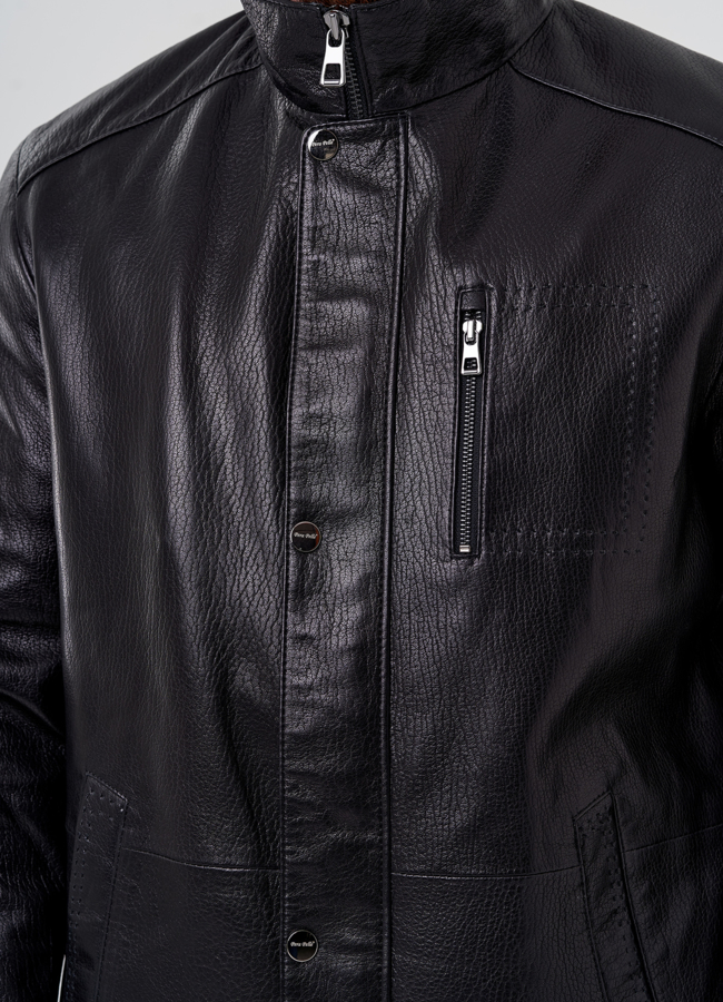 Мужская куртка из натуральной кожи  модель № 24389 универмаг малина