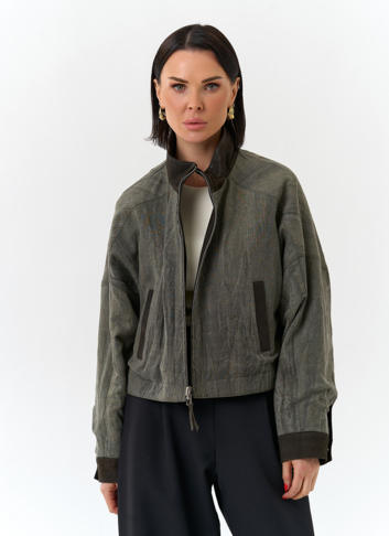 Женская двухсторонняя куртка из натуральной кожи