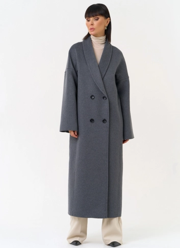 Женское пальто с воротником шаль фото