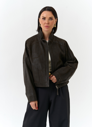 Женская двухсторонняя куртка из натуральной кожи