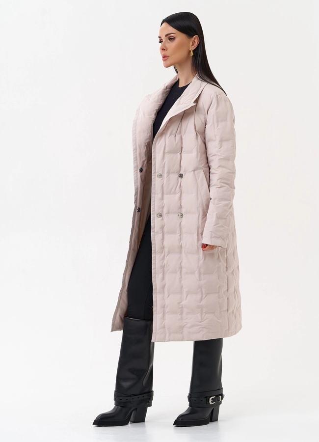 Женское утепленное пальто с английским воротником модель № 29898 универмаг малина