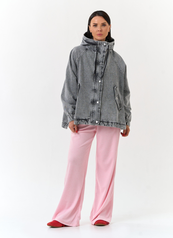 Женская джинсовая куртка с капюшоном