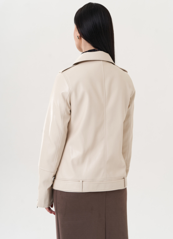 Куртка "косуха" молочного цвета