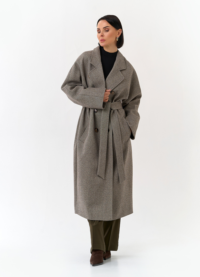 Женское пальто с английским воротником модель № 32815 универмаг малина